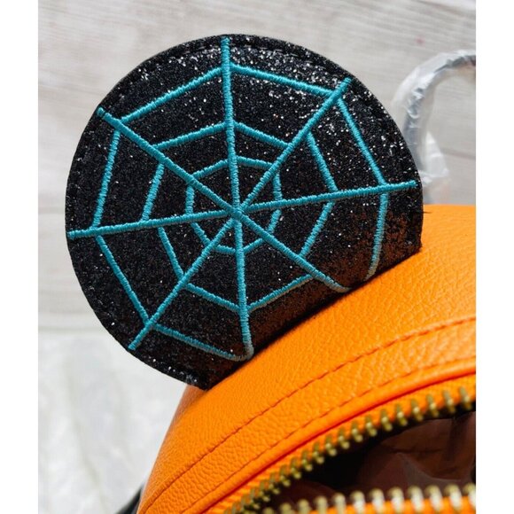 Loungefly Disney Mickey Mouse Pumpkin Halloween Cosplay Mini Backpack NWT - Picture 6 of 7